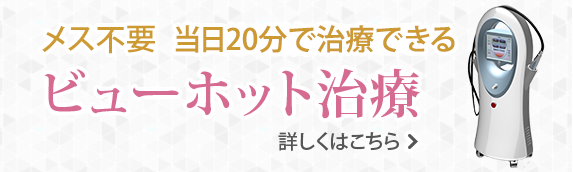メス不要 20分で治療できる ビューホット治療